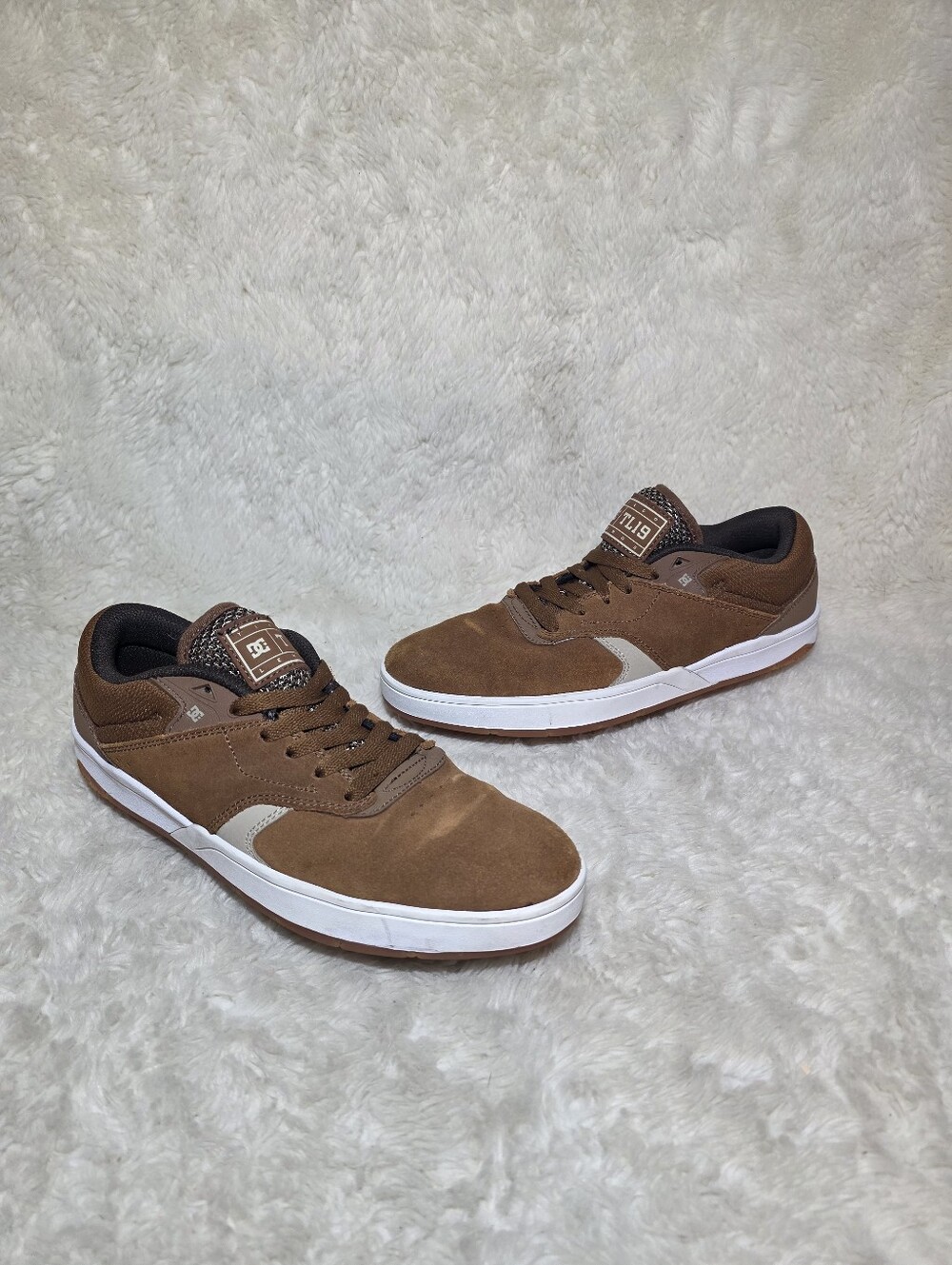 DC Shoes Tiago Lemos Suede Skate Shoes Brown Gum TL19 Low Top Sneaker Men's Sz 8